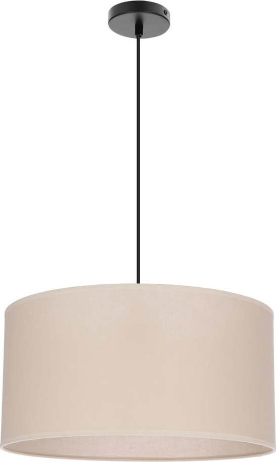 Béžové závěsné svítidlo s textilním stínidlem ø 40 cm Shanti – Candellux Lighting