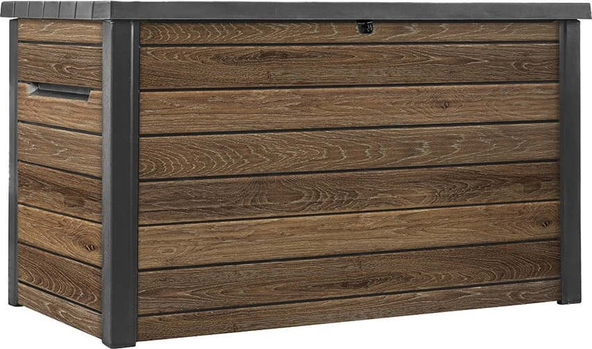 Hnědý plastový zahradní úložný box Signature – Keter