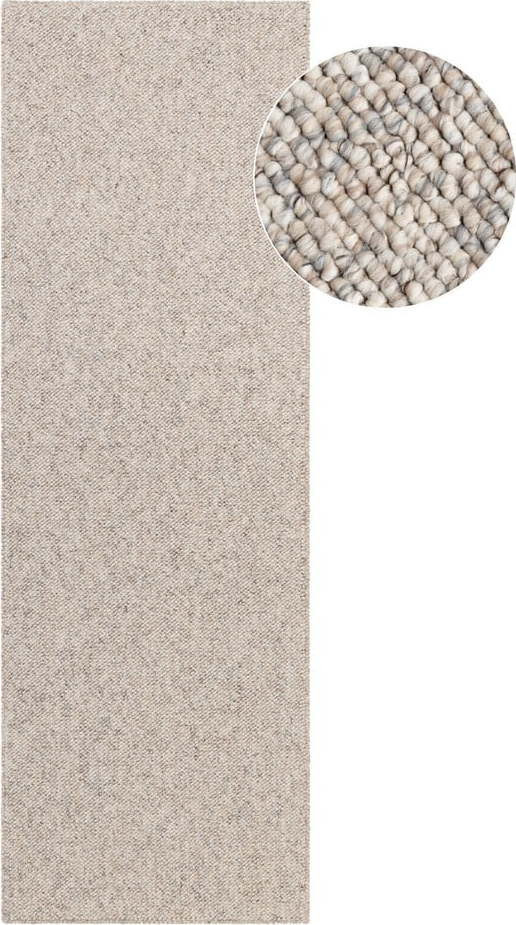 Šedokrémový pratelný běhoun 80x240 cm Rocco Dark Cream – Elle Decoration