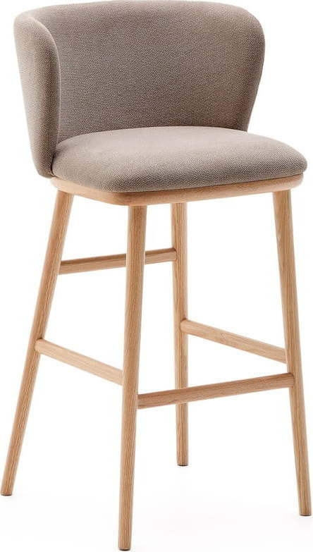 Světle hnědá barová židle (výška sedáku 75,5 cm) Ciselia – Kave Home