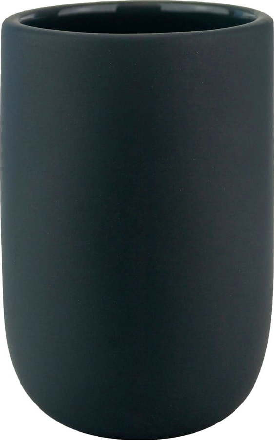 Antracitový keramický kelímek na zubní kartáčky Lotus – Mette Ditmer Denmark