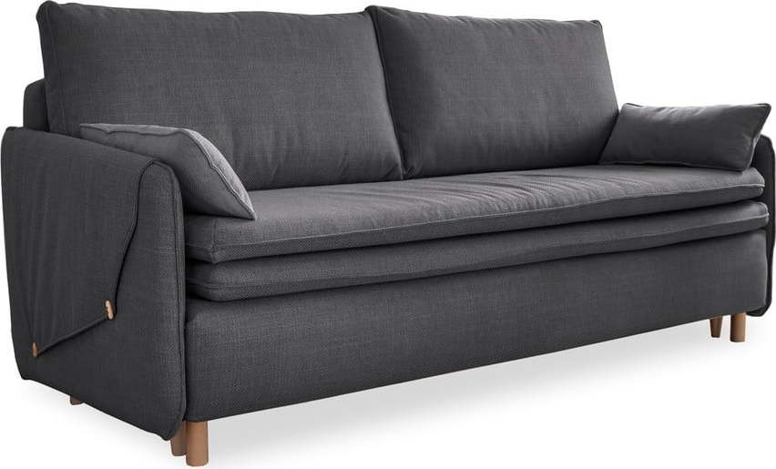 Tmavě šedá rozkládací pohovka 207 cm Simon – Miuform