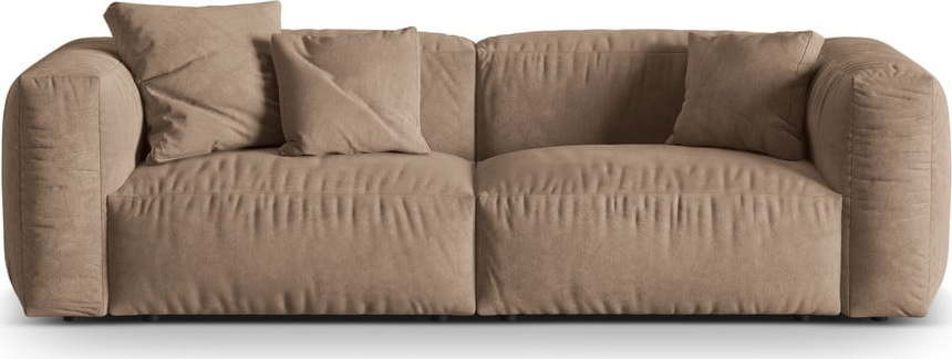 Světle hnědá modulární pohovka z textilie bouclé 240 cm Martina – Micadoni Home