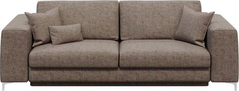 Tmavě béžová rozkládací pohovka Devichy Rothe, 256 cm