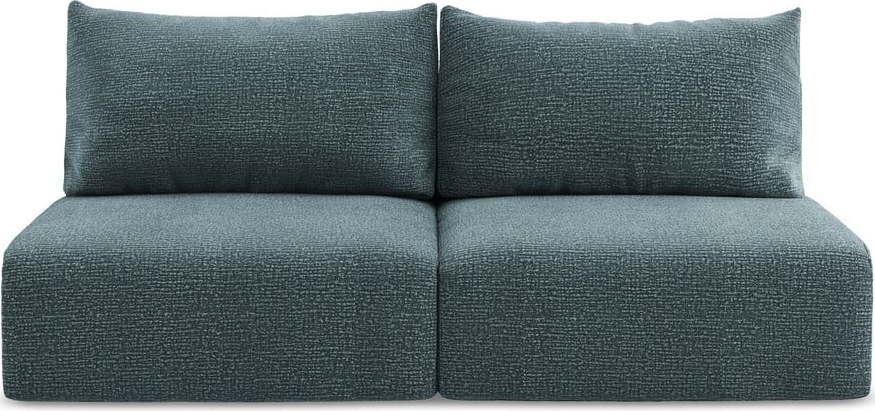 Tyrkysová rozkládací/s úložným prostorem pohovka 216 cm Kalena – Makamii