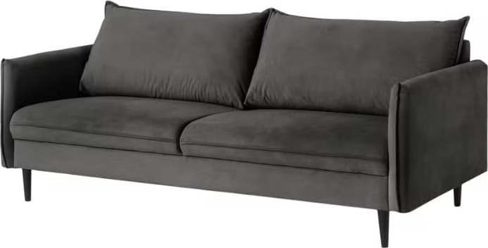 Tmavě šedá sametová pohovka 203 cm Juli – Ropez