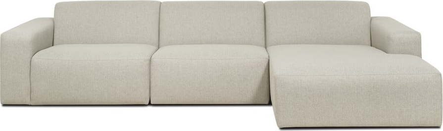 Béžovo-krémová rohová pohovka (pravý roh) Roxy – Scandic