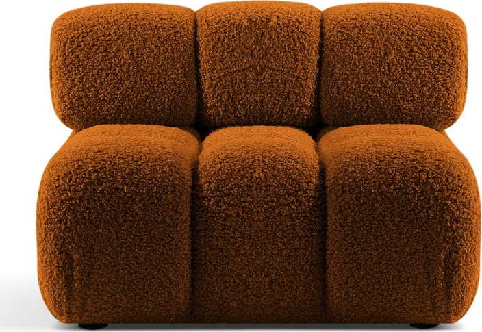 Oranžový modul pohovky z textilie bouclé (středový díl) Bellis – Micadoni Home