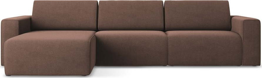 Růžová modulární rohová pohovka (levý roh) Kalea – Makamii