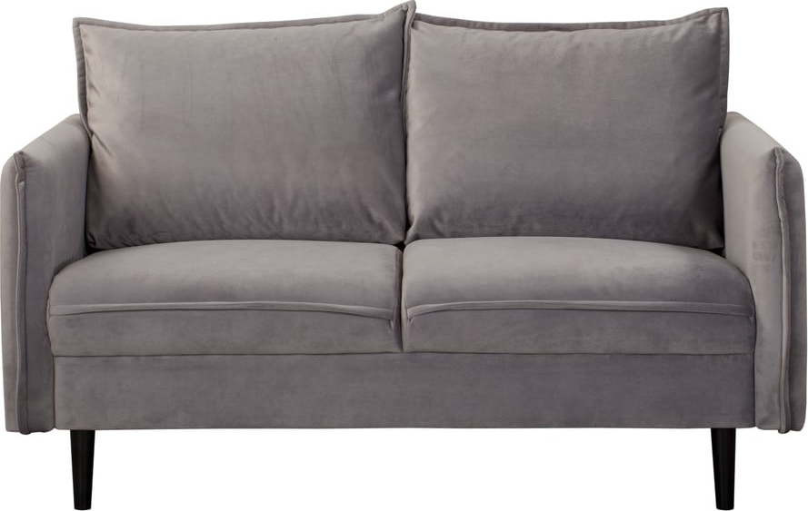 Šedá sametová pohovka 138 cm Juli – Ropez