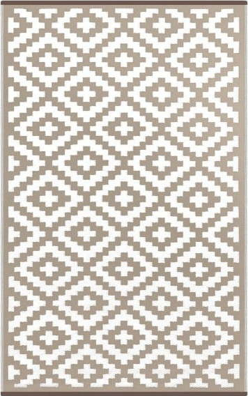 Béžovo-bílý oboustranný koberec vhodný i do exteriéru Green Decore Nirvana, 120 x 180 cm