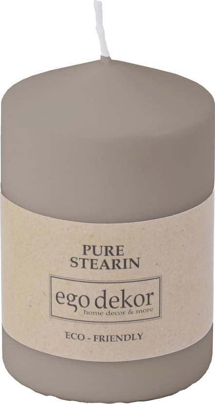 Hnědá svíčka Eco candles by Ego dekor Top, doba hoření 25 h