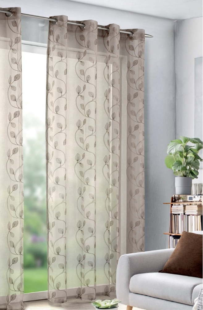 Hnědá voálová záclona 135x245 cm – Sehlbach