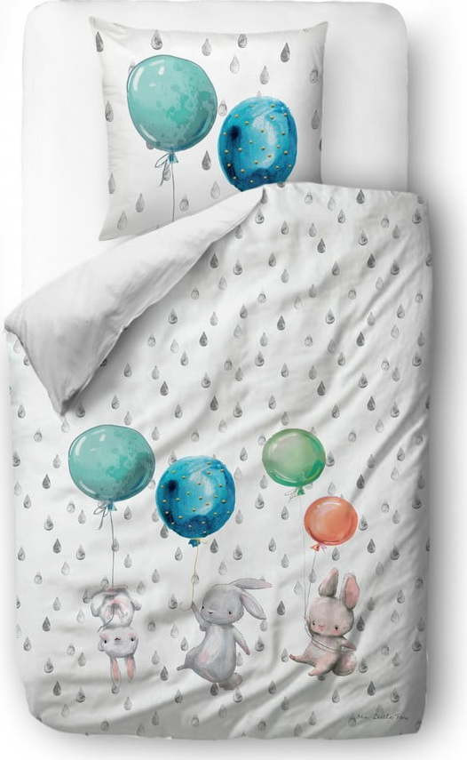 Bavlněné povlečení Butter Kings Flying Bunnies, 140 x 200 cm