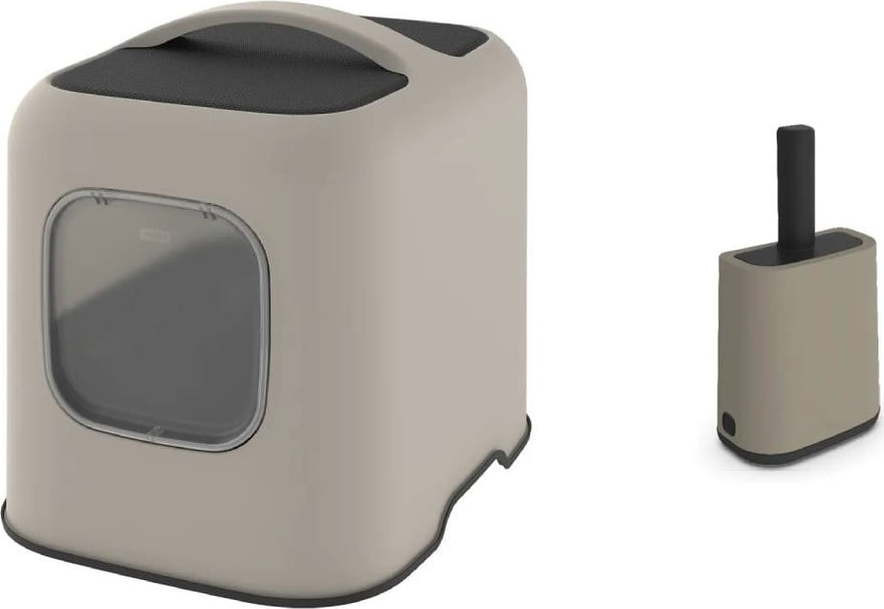 Béžová sada kočičího záchodu a lopatky Biala – Rotho