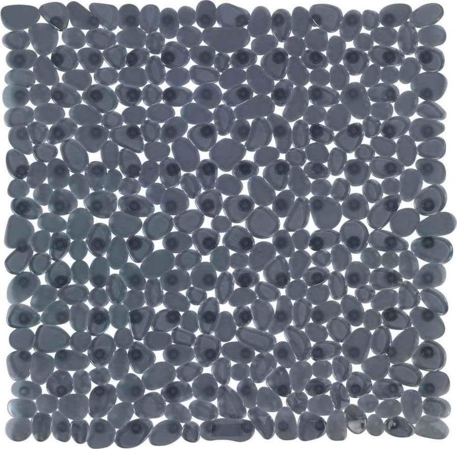 Antracitově šedá protiskluzová koupelnová podložka Wenko Paradise, 54 x 54 cm