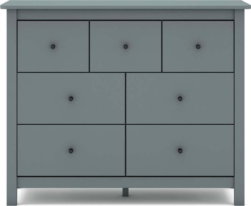 Zelenošedá nízká komoda z borovicového dřeva 110x80 cm Misti – Marckeric