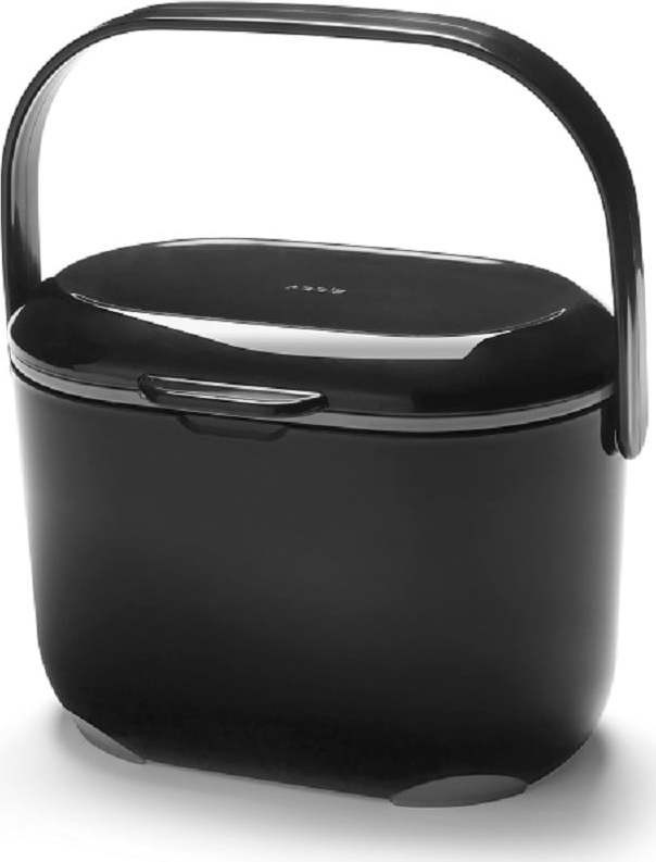 Černo-šedá nádoba na kompostovatelný odpad Addis Caddy, 2,5 l