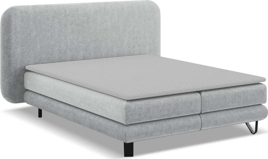 Světle šedá boxspring postel 160x200 cm Ilima – Makamii