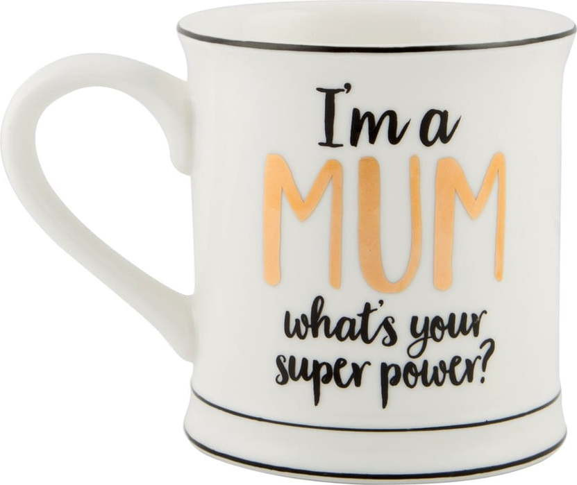 Porcelánový hrnek Sass & Belle Super Mum, 400 ml