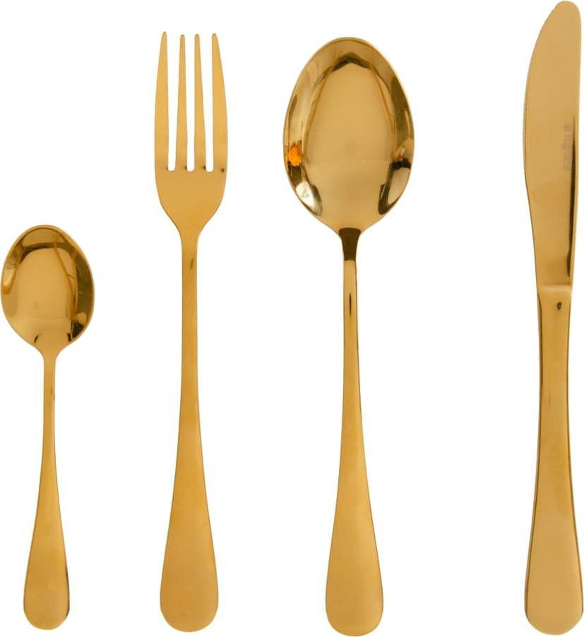 Nerezový příbor ve zlaté barvě 24 ks – Ixia