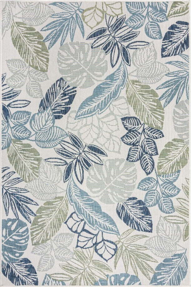 Zeleno-modrý vnitřní a venkovní koberec 200x290 cm Bella Leaf – Flair Rugs