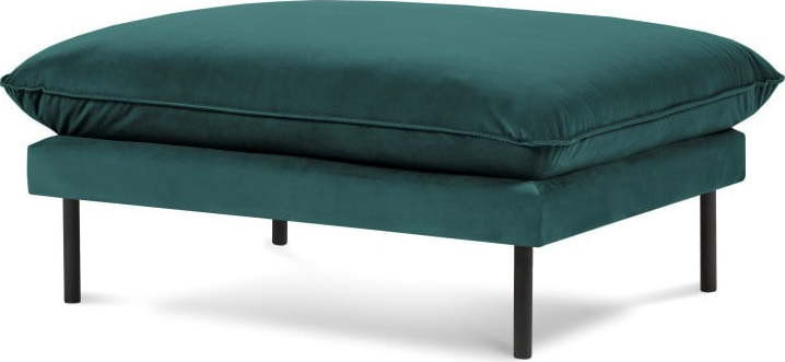 Petrolejově zelená sametová podnožka Cosmopolitan Design Vienna, 100 x 80 cm
