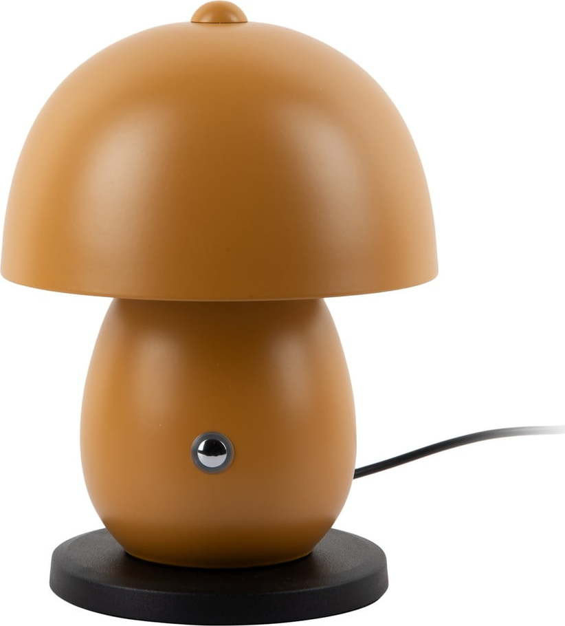 Okrově žlutá LED stolní lampa s kovovým stínidlem (výška 18 cm) Mono LED – Leitmotiv