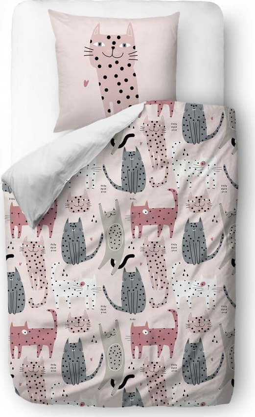 Dětské povlečení na jednolůžko z bavlněného saténu 140x200 cm – Butter Kings