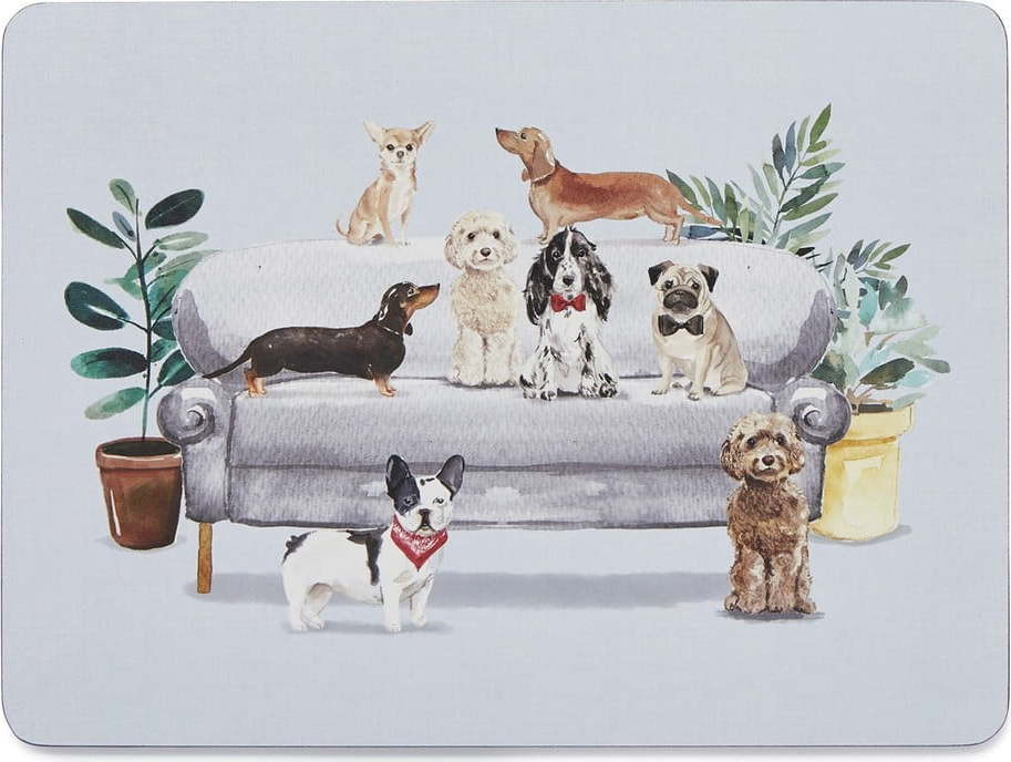 Korkové prostírání 4 ks 21.5x29 cm Curious Dogs - Cooksmart ®