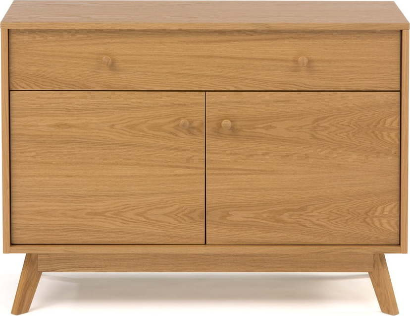 Nízká komoda v dekoru dubu v přírodní barvě 100x75 cm Kensal – Woodman
