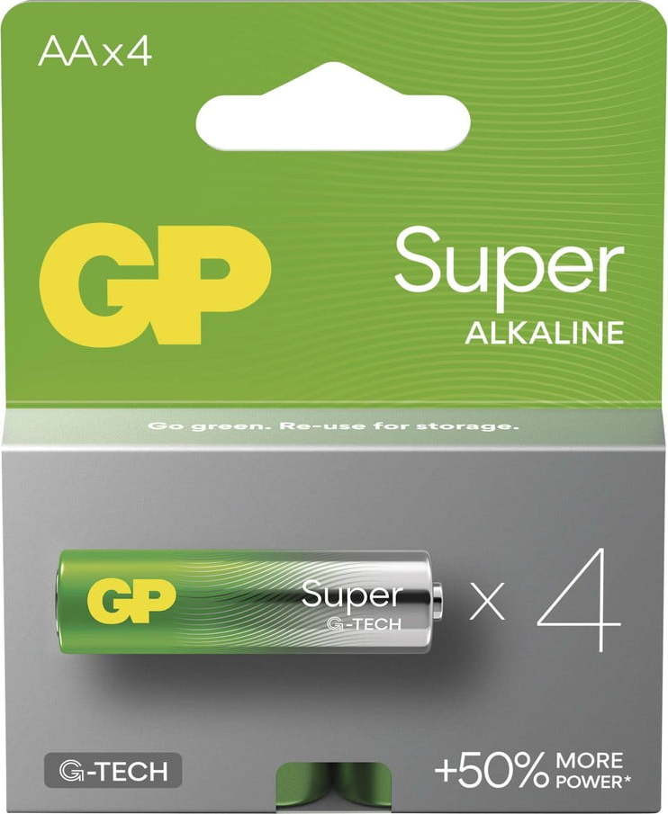 Alkalické baterie AA 4 ks Super – EMOS