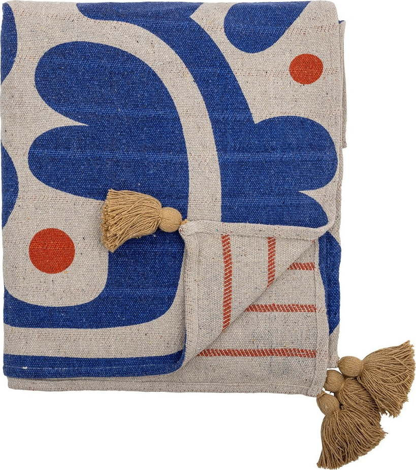 Modrá deka 130x160 cm Eviaya – Bloomingville