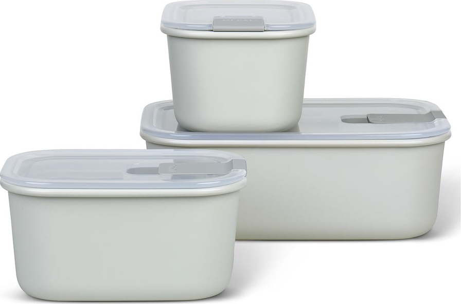 Potravinové krabičky v sadě 3 ks Nordic white – Mepal