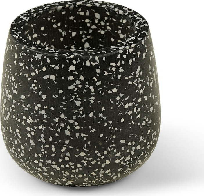 Tmavě šedý květináč Bonami Selection Terrazzo, ø 15 cm