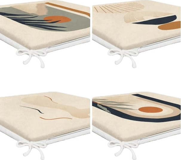 Podsedáky v sadě 4 ks 42x42 cm Illustrated Arch – Mila Home