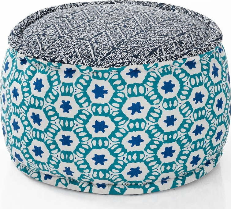 Bílo-modrý taburet Vico – Tomasucci