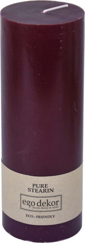 Vínově červená svíčka Eco candles by Ego dekor Friendly, doba hoření 60 h