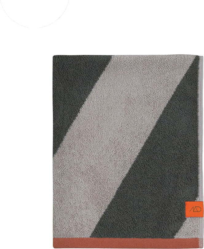 Khaki froté ručníky z bio bavlny v sadě 2 ks 40x55 cm Diagonal – Mette Ditmer Denmark