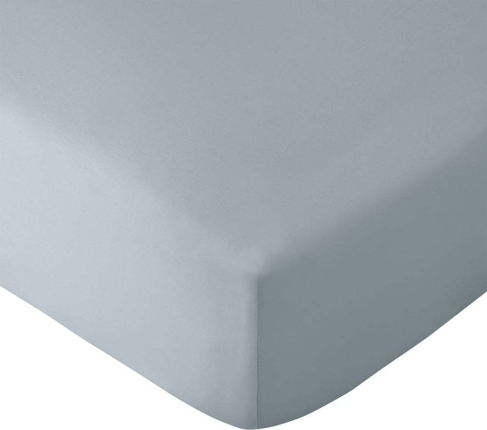 Modrošedé napínací prostěradlo z mikrovlákna 150x200 cm So Soft Easy Iron – Catherine Lansfield