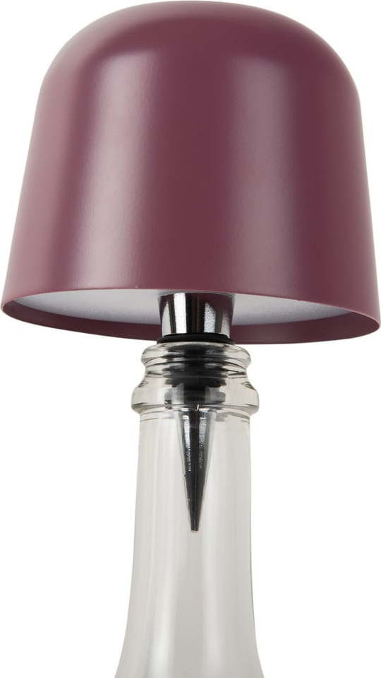 LED stolní lampa růžovofialová na lahev s kovovým stínidlem (výška 13 cm) Cone Hat LED – Leitmotiv