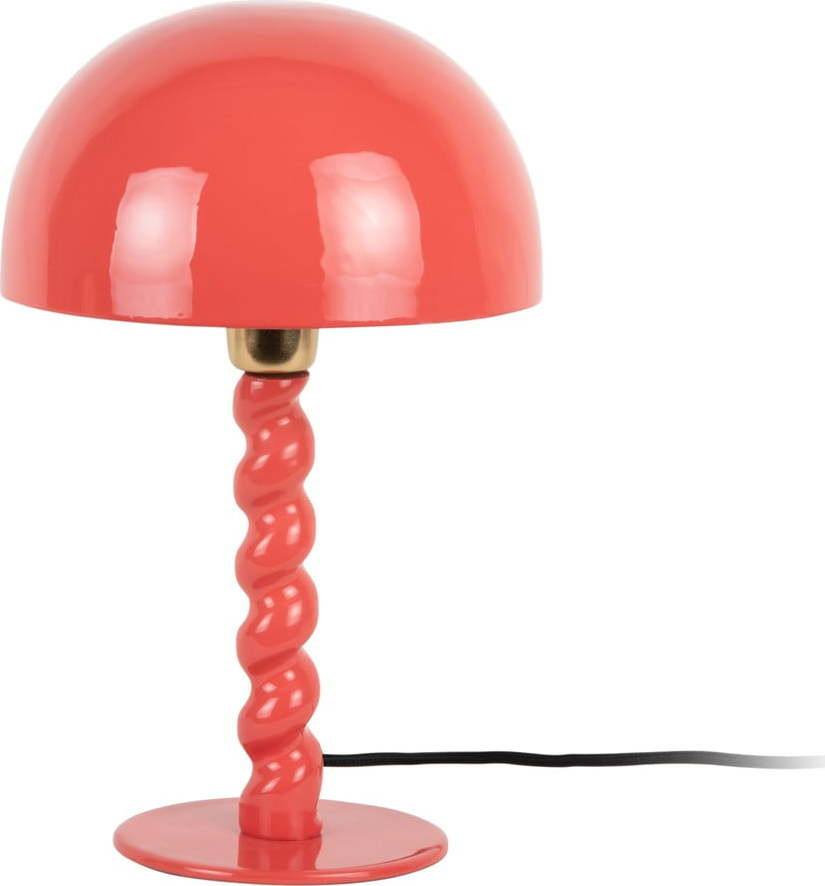 Červená stolní lampa s kovovým stínidlem (výška 39 cm) Prisa – Leitmotiv