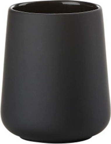 Černý porcelánový kelímek na zubní kartáčky Nova One - Zone