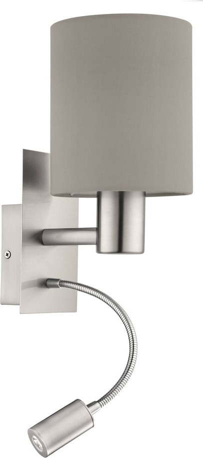 LED nástěnné svítidlo v šedé a stříbrné barvě PASTERI – EGLO