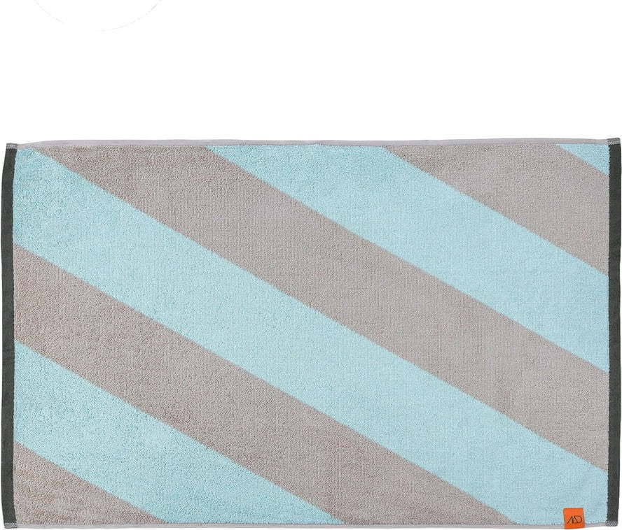 Koupelnová předložka z bio bavlny v mentolové barvě 50x80 cm Diagonal – Mette Ditmer Denmark