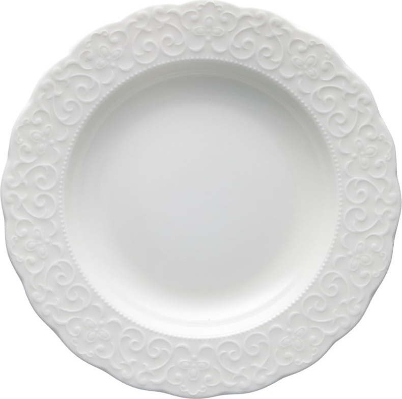 Bílý hluboký porcelánový talíř ø 22 cm Gran Gala – Brandani
