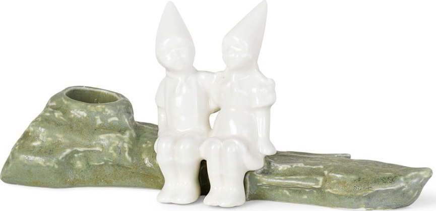 Vánoční kameninový svícen Kähler Design Christmas Tales, délka 19 cm