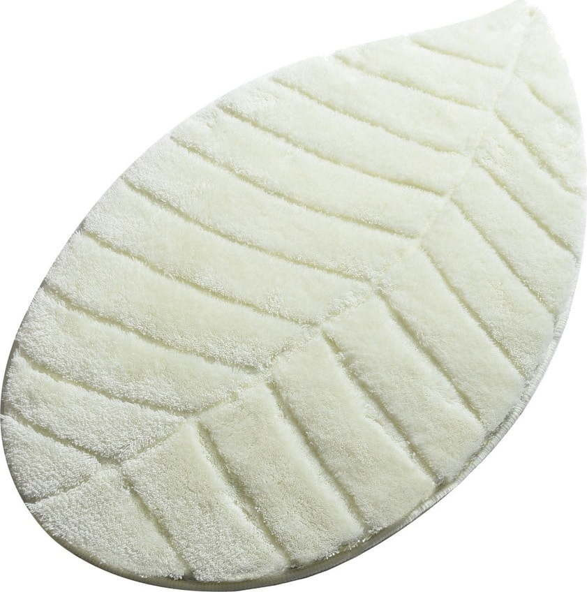 Krémová koupelnová předložka 60x100 cm Jungle Leaf – Foutastic