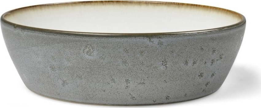 Bílo-šedá servírovací mísa z kameniny ø 18 cm Mensa - Bitz