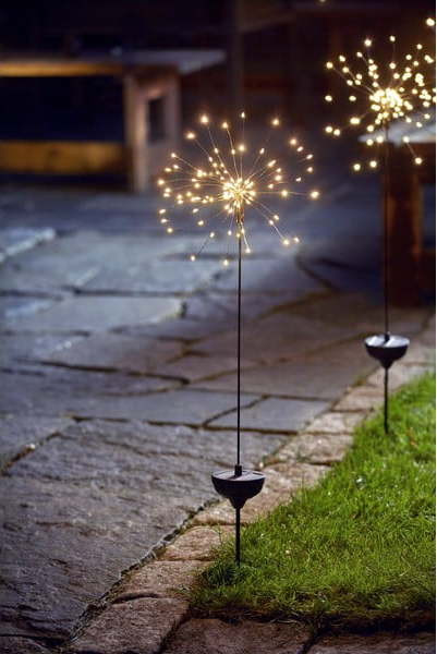 Venkovní solární LED svítidlo s bílými diodami Star Trading Firework, výška 100 cm